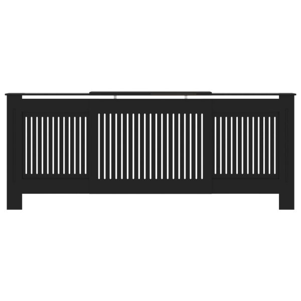 Cobertura de radiador MDF 205 cm preto - 248600 - Image 2