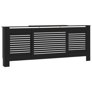 Cobertura de radiador MDF 205 cm preto - 665998