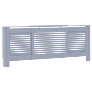 Cobertura de radiador MDF 205 cm cinzento - 665999