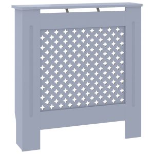 Cobertura de radiador MDF 78 cm cinzento - 666015