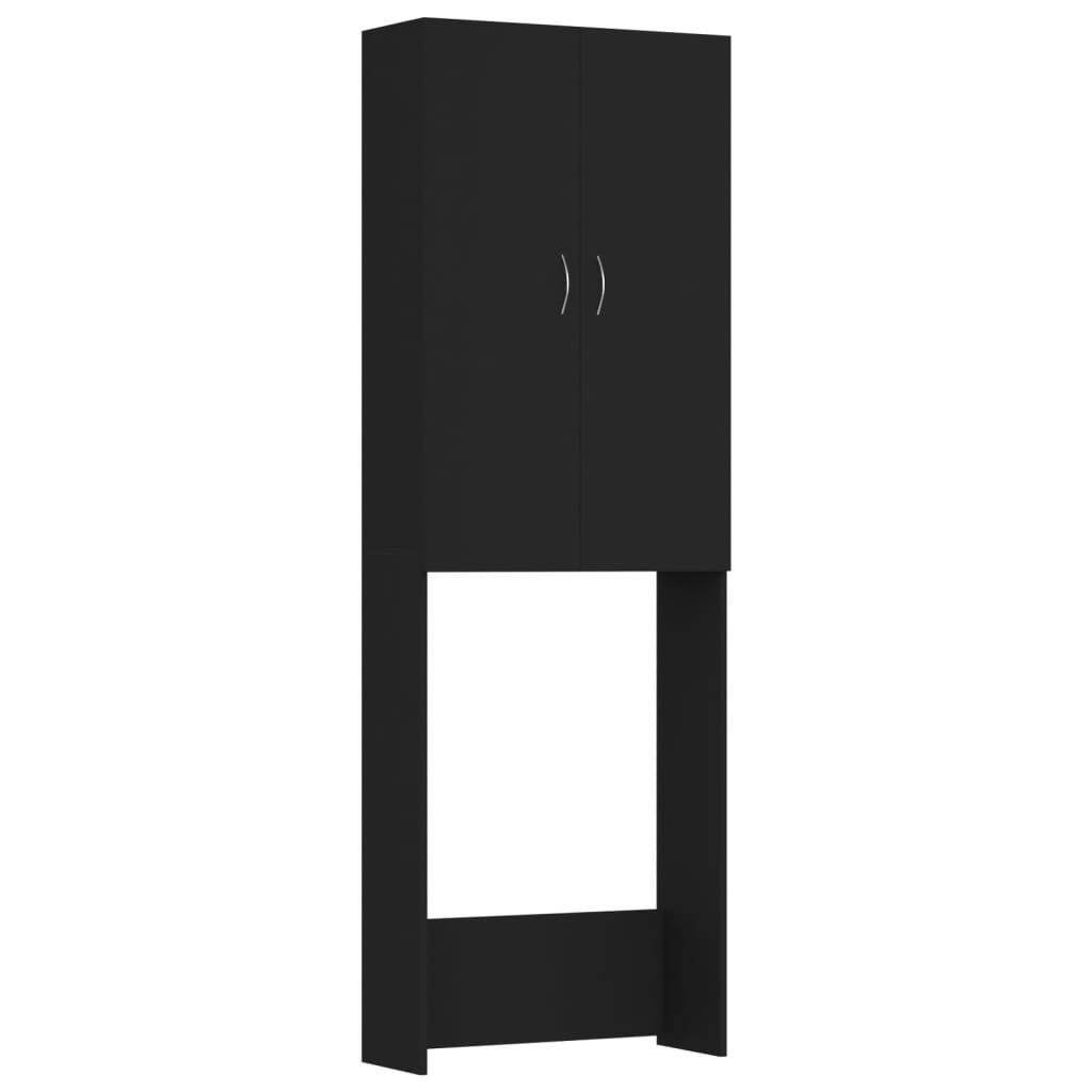 Armário máquina de lavar roupa 64x25,5x190 cm preto - 666399