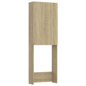 idaXL Armário máquina lavar roupa 64x25,5x190 cm carvalho sonoma - 666400