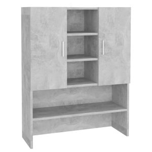 Armário máquina de lavar 70,5x25,5x90 cm cinzento cimento - 666473