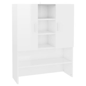Armário máquina de lavar 70,5x25,5x90 cm branco brilhante - 666474