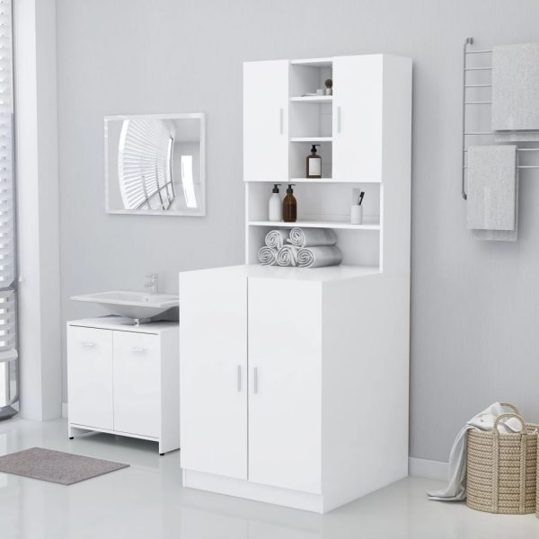 Armário para máquina de lavar roupa branco - 666447 - Image 2