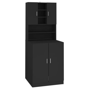 Armário para máquina de lavar roupa preto - 666448