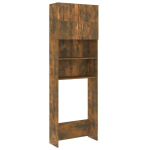 Armário máquina lavar roupa 64x25,5x190 cm carvalho fumado - 666414