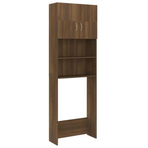 Armário máquina de lavar roupa 64x25,5x190 cm carvalho castanho - 666416