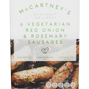 CONGELADO SALCHICHAS CEBOLLA ROJA ROMERO VEG Linda McCartney 300gr