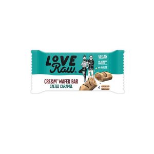 LOVE RAW ? VEGAN BARQUILLOS RELLENOS DE CARAMELO SALADO 2 x 22.5g