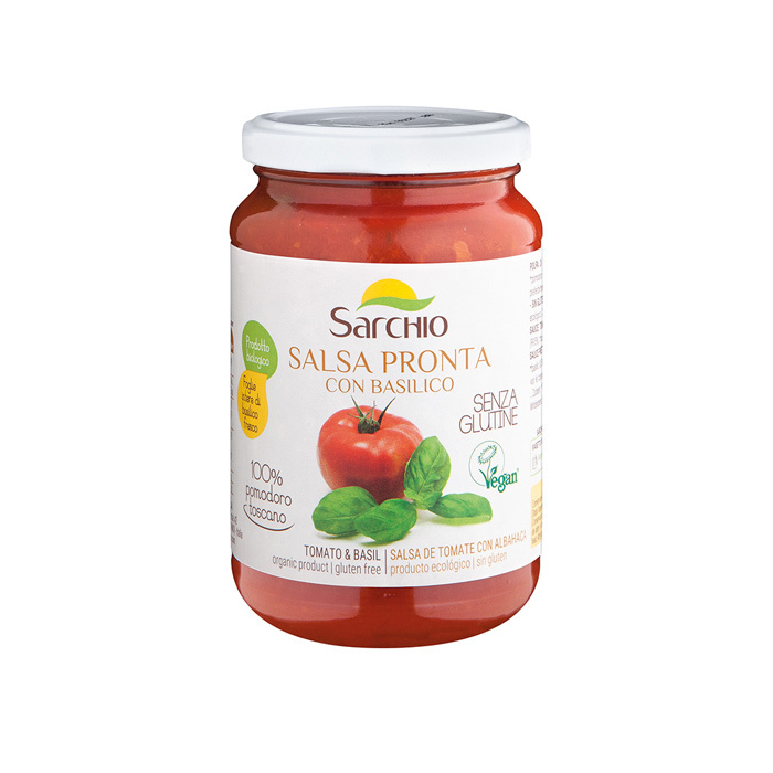 SALSA TOMATE BIO Y ALBAHACA 340GR
