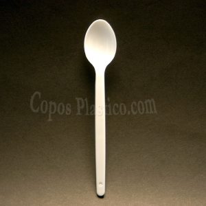 Colher Plastico Sobremesa 150mm  Descartável Branco Embalagens de 1000 unidades