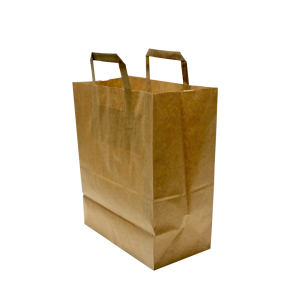 Saco de papel kraft c/ asa plana 32x41+16cm Pacote 50