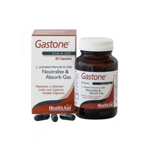GASTONE (carvão puro) 260mg. 60cap. HEALTH AID