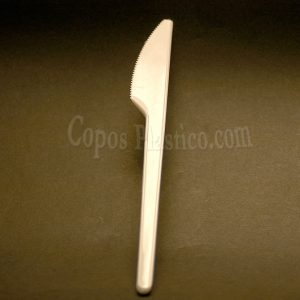 Faca Plastico 162mm  Descartável Branco Embalagens de 250 unidades