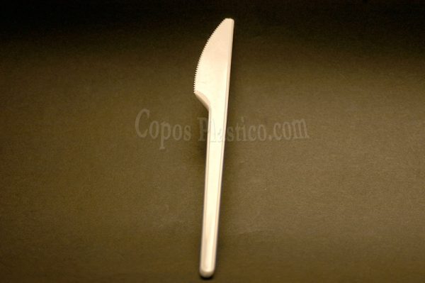 Faca Plastico 162mm  Descartável Branco Embalagens de 250 unidades
