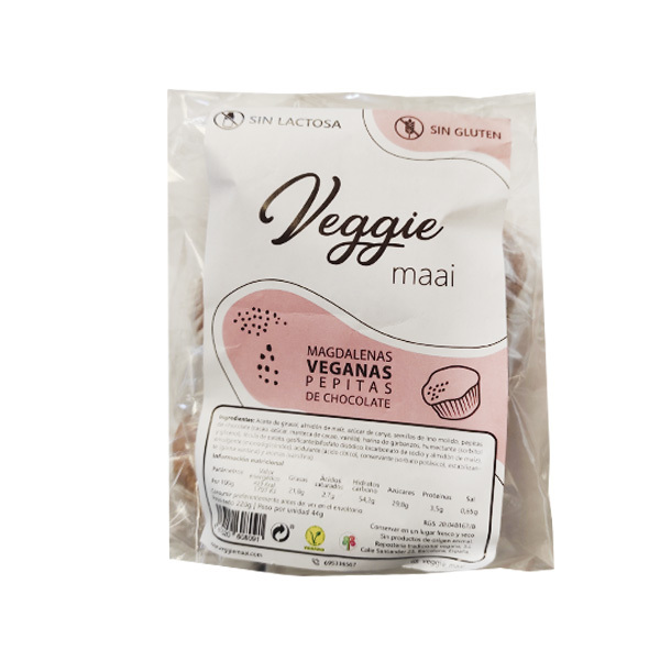 MAGDALENA PEPITAS DE CHOCOLATE SIN GLUTEN - VEGANO 5x44g