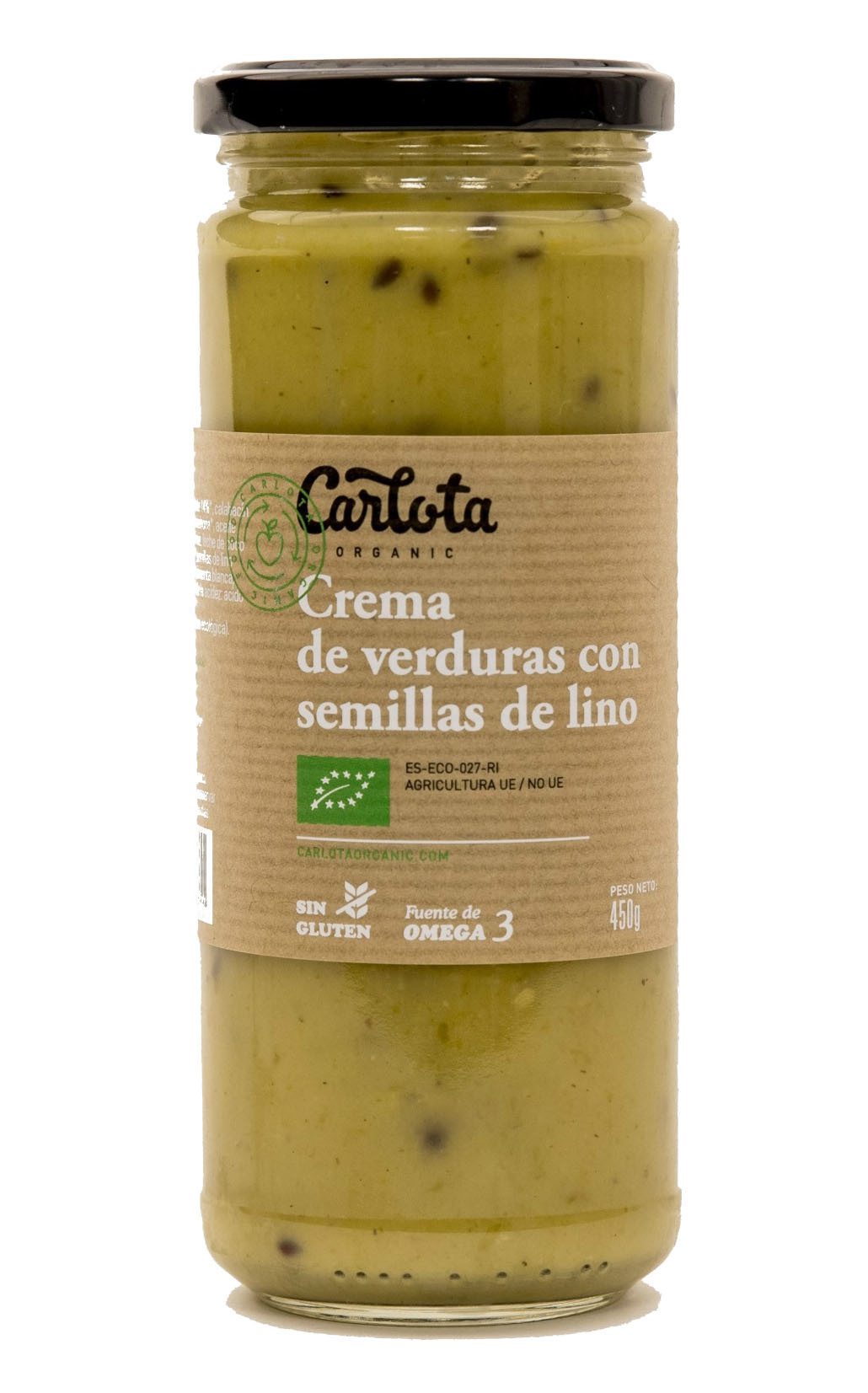 CREMA DE VERDURAS CON SEMILLAS DE LINO 450g