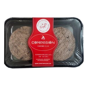 CONGELADO  HAMBURGUESA SETAS (SHITAKE, PORTOBELLO, CHAMPIÑON) 2 X 120 GRS COMPASIÓN