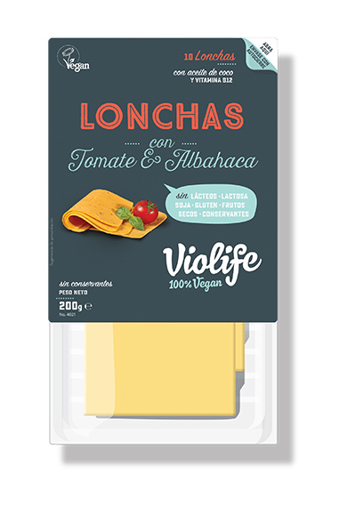 REFRIG QUESO VIOLIFE TOMATE ALBAHACA LONCHAS 200 GR.
