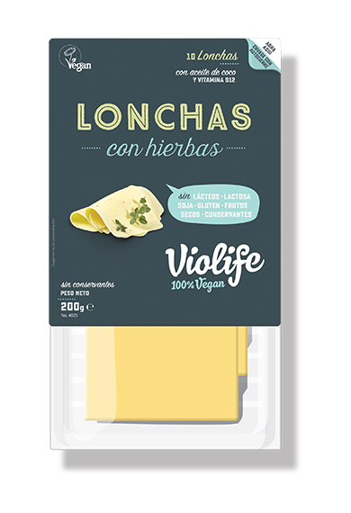 REFRIG QUESO VIOLIFE CON HIERBAS LONCHAS 200 GR.