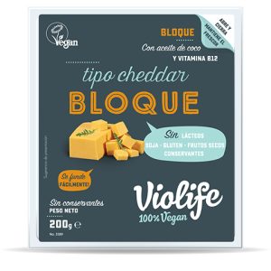 REFRIG QUESO VIOLIFE CHEDDAR BLOQUE 200 GR.