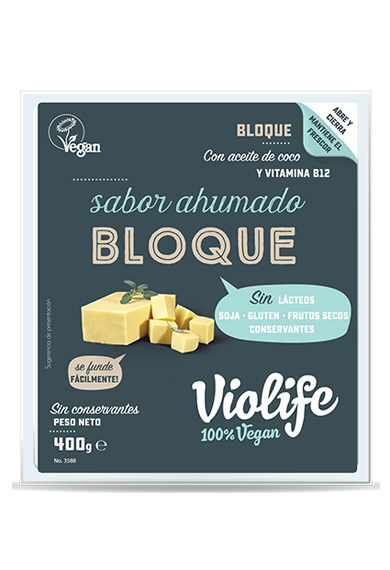 REFRIG QUESO VIOLIFE AHUMADO BLOQUE 400 GR.