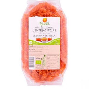 ESPIRALES DE LENTEJAS ROJAS SIN GLUTEN BIO 250g