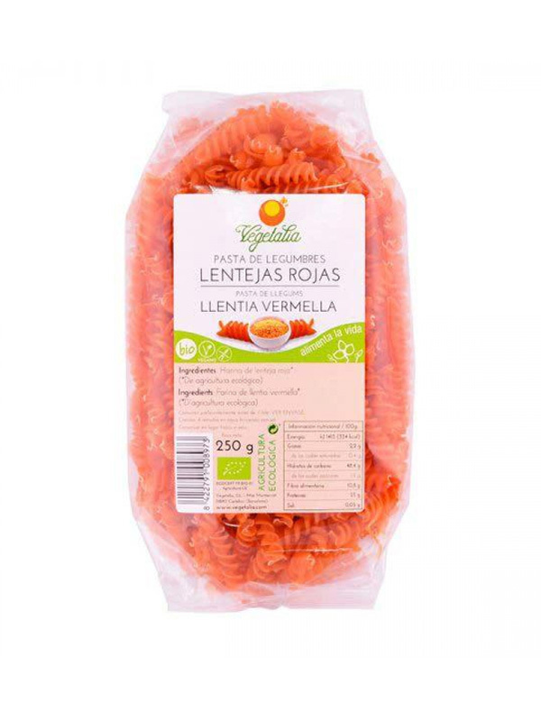 ESPIRALES DE LENTEJAS ROJAS SIN GLUTEN BIO 250g