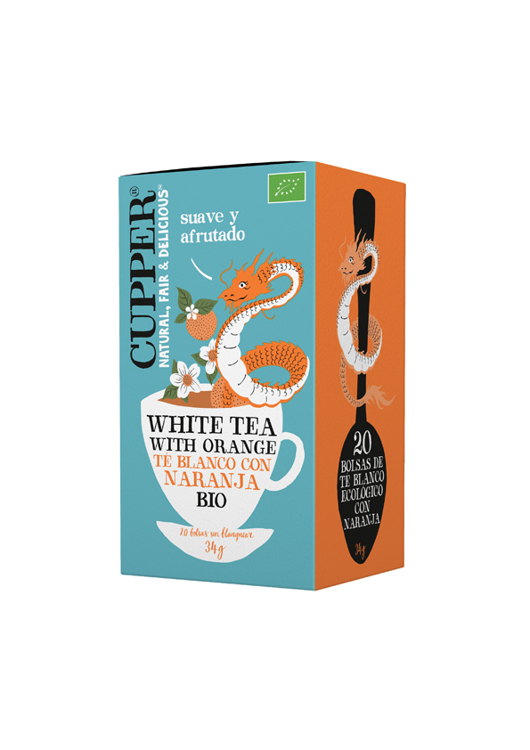 INFUSION TE BLANCO CON NARANJA BIO 20 BOLSAS