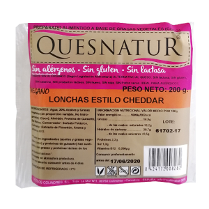 REFRIG QUESO LONCHAS ESTILO CHEDDAR 200 GR