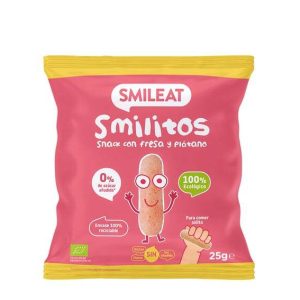 SMILITOS SNACKS DE FRESA Y PLATANO ECO 25GR