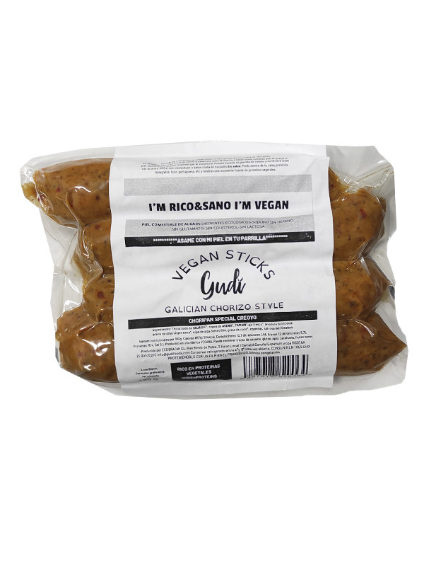 GUDI VEGAN STICKS CHORIZO BLANCO 150G BIO