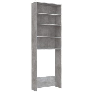 Armário para máquina lavar roupa 64x24x190 cm cinzento-cimento - 666396