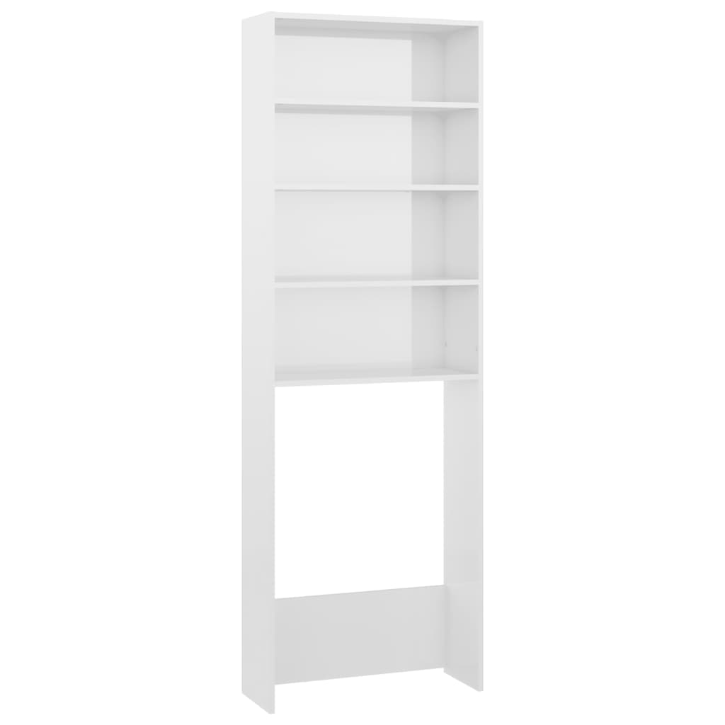 Armário máquina lavar roupa 64x24x190 cm branco brilhante - 666397