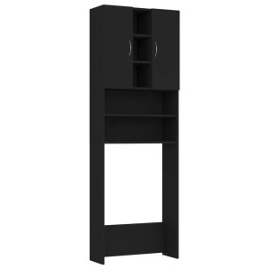 Armário máquina de lavar roupa 64x25,5x190 cm preto - 666404