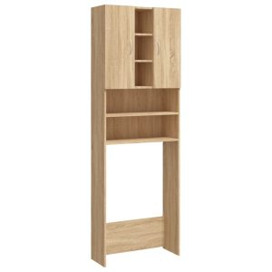 idaXL Armário máquina lavar roupa 64x25,5x190 cm carvalho sonoma - 666405