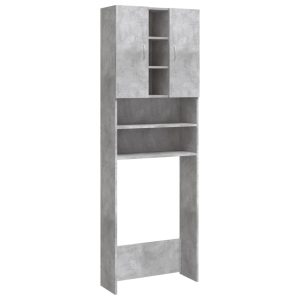 Armário máquina de lavar roupa 64x25,5x190 cm cinzento-cimento - 666406