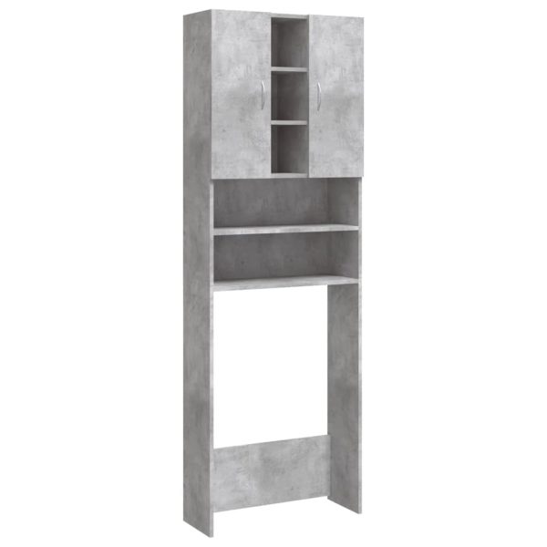Armário máquina de lavar roupa 64x25,5x190 cm cinzento-cimento - 666406