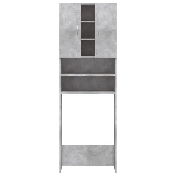 Armário máquina de lavar roupa 64x25,5x190 cm cinzento-cimento - 666406 - Image 2