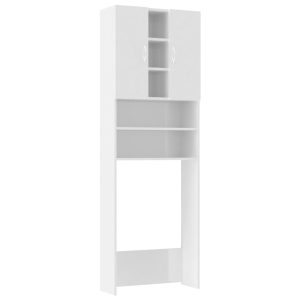Armário máquina lavar roupa 64x25,5x190 cm branco brilhante - 666407