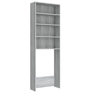 Armário para máquina de lavar roupa 64x24x190cm cinzento sonoma - 666420