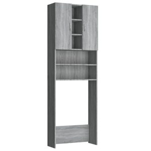 Armário máquina de lavar roupa 64x25,5x190 cm cinzento sonoma - 666422