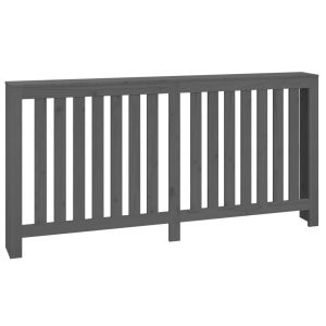 Cobertura de radiador 169x19x84 cm pinho maciço cinza - 666029