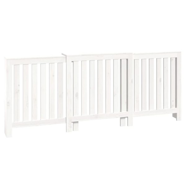 Cobertura de radiador 210x21x85 cm pinho maciço branca - 666033