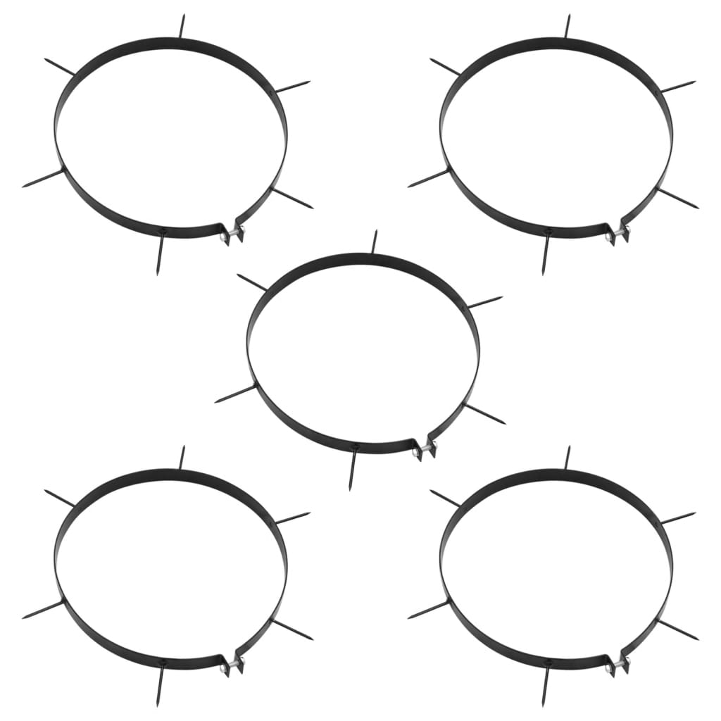 Grampos arejadores de relva c/ espigões 5 pcs Ø 30 cm ferro - 667035