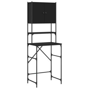 Armário máquina de lavar roupa 68x48,5x194 cm preto - 666424