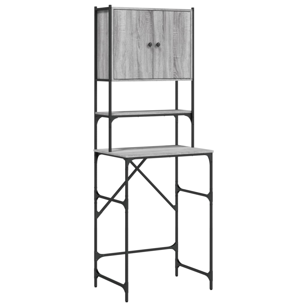 Armário máquina de lavar 68x48,5x194 cm sonoma cinzento - 666427