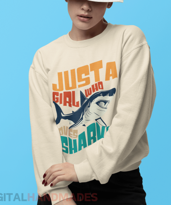 Just A Girl Who Loves Sharks Funny Shirt
