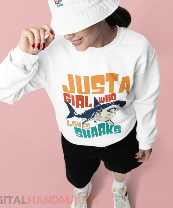 Just A Girl Who Loves Sharks Funny Shirt